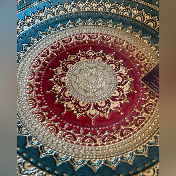 Fruit Bowl ~ Turkish Hand Crafted Large Decorated Glass  Bowl - Picture 8 of 9